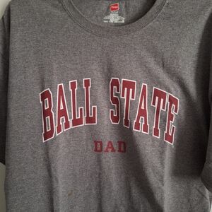 Gray Ball State Dad T-Shirt